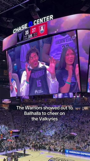 @warriors in the house! @Valkyries #valkyries #warriors | valkyries game