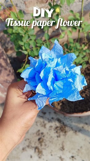 DIY Easy Tissue Paper Flower 🌸 | 2 Min Craft That Looks Real! 😍 #shortsdiy