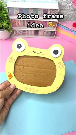 Easy photo Frame tutorial 💁💕 Cardboard craft ideas 🌸 #viralvideo #diy #bestoutofwaste #cardboard