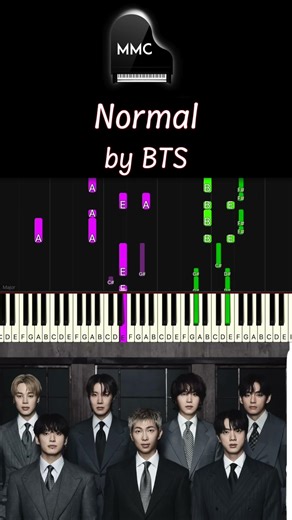 Normal by BTS piano cover/tutorial + sheet music + lyrics