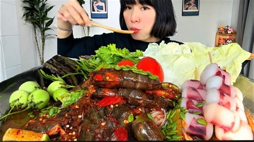 『Cookingeat』泰式生腌虾配新鲜蔬菜 | ASMR咀嚼音