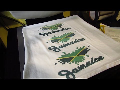 Dye Sublimation ink on 60% cotton & 40% polyester T-shirt using 3 types of paper