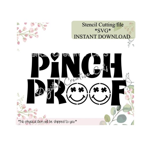 St-patrick's Day Pinch Proof Cookie Stencil Instant Download SVG Cutting File Personal Use Only. - Etsy