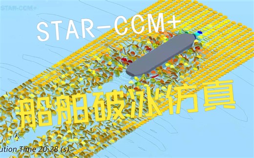 STAR-CCM+船舶破冰模拟 starccm船舶冰区航行仿真计算