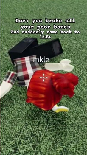 my friend broke her bones😐#roblox#ftap