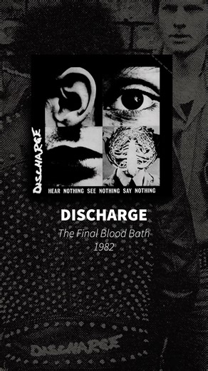 Hear Nothing See Nothing Say Nothing (1982) is Discharge’s definitive statement — a blazing, world-changing blast of UK hardcore that codified the D-beat sound. The album strips punk to its absolute core: blown-out guitar distortion, relentless marching drums, and Cal’s barked, anti-war, anti-state lyrics delivered like warnings over an air-raid siren. Every track is short, punishing, and urgent. It became one of the most influential extreme music albums ever — shaping crust punk, grindcore, thr