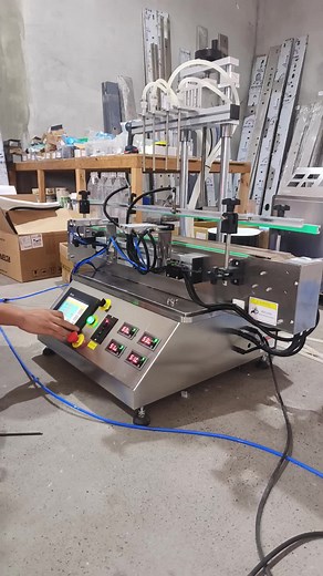 Small desktop liquid filling machine, full-automatic magnetic pump filling machine，1-30000ml can adjust