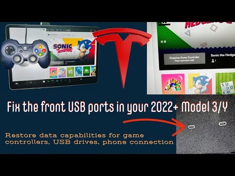 2022+ Tesla Model 3/Y - How to restore data to your front USB ports. Save your Sentry drive.