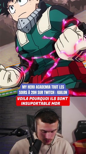 Partie 223 | ⚠️REDIFF COMPLÈTE SUR MON PATREON : Kailon🚨 Tous les soirs en live à 20h sur Twitch : Kailon Viens découvrir ou redécouvrir avec nous MHA : My Hero Academia ! 🦸🏻‍♂️ Si tu viens de ce réseau et que tu prends avant la fin de semaine tu as 10% avec le code : KLN10 Vous m’avez énormément demandé de regarder cet animé et bien le voici ! Est ce mieux que NARUTO ou SNK ? A tres vite sur un live 🔥 #react #izuku #mha #MyHeroacademia #animé 🚨 FAKE BLOOD🚨 FAKE WEAPON 🚨 FAKE FIGHT ! Kats