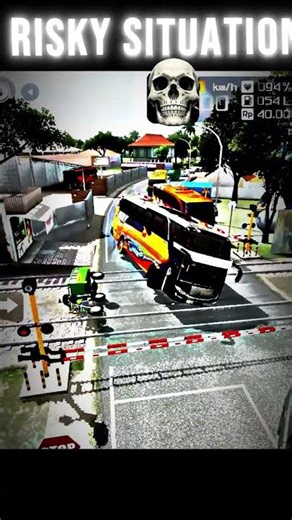 🚌 Passenger Bus Rail Track Par #shorts #gaming #bussid #bus