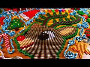 I built (and toppled) RUDOLPH in dominoes!