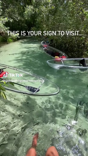 Clear Kayaking through Rainbow Springs in Central Florida