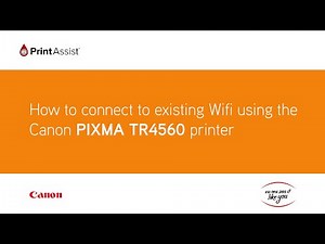 How to add the PIXMA HOME TR4560 to your existing Wi-Fi network