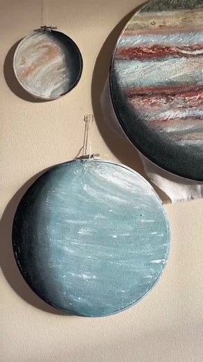 Celestial Uranus Planet Art: Drawing Process and Painting