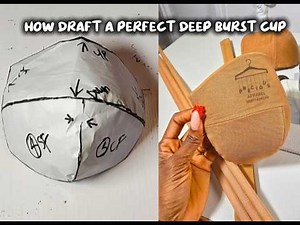 How To Draft A Perfect Three Part Burst Cup With A Deep Effect For Your Corset /Detailed Tutorial/