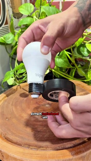Einfach Isolierband auf die durchgebrannte LED-Birne kleben! #DIY #Lifetips #home