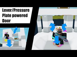 Lever and Pressure Plate powered Door in Roblox Plane Crazy