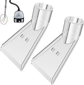 2PCS Carpet Vac Extractor Attachment Tool, Portable Vacuum Cleaner Brush Head, Shatter Proof Sofa Carpet Cleaning Extraction Nozzle, Portable Transparent Vac Extractor Attachment for Cars Mobiles
