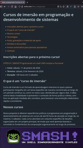 [COURSE] SMASH! Programming a simple and functional UNIX shell