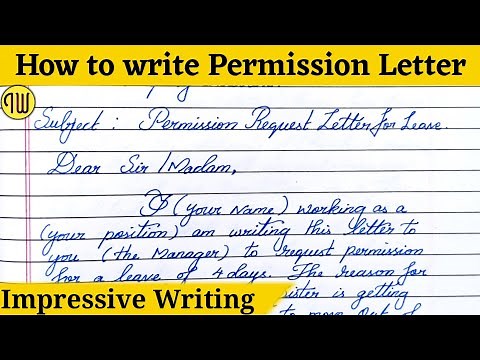 How to write leave letter for request or permission letter writing|🔥English letter@impressivewriting