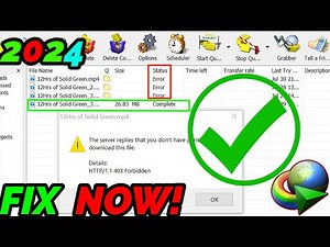 🔧 Fix 'HTTP/1.1 403 Forbidden' & 'No Permission to Download' Errors in IDM (Updated)