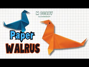 Amazing Paper Walrus Origami | DIY Animal Craft for Beginners