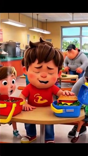 The School Lunch Switch | 3d pixer cartoon Eps 17