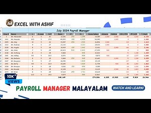 Easy Payroll Management Using Excel | Latest Method | Simplified Guide | MALAYALAM 2025