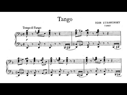 Igor Stravinsky: Tango (K062) - for piano solo with score