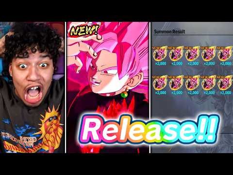 The Most INSANE LEGEND Ultra Supervillain Rose Goku Black Summons on Dragon Ball Legends!