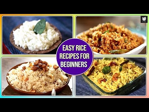 Easy Rice Recipes for Beginners | One Pot Rice Recipes | Lemon Rice | Tomato Rice