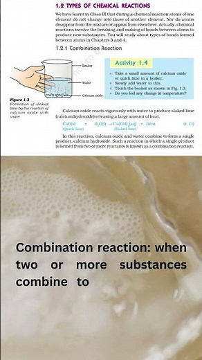 CBSE Class 10 Science Chapter 1 Chemical Reactions and Equations | TYPES OF REACTIONS |