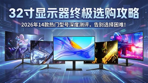 2026年32寸显示器终极选购攻略：14款热门型号深度测评，从参数到实际体验，全方位解析，解答你关于哪个品牌好、哪款好的所有疑问。