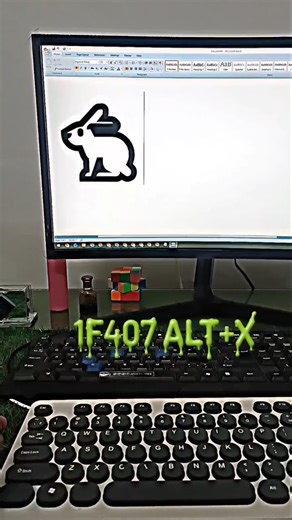 Rabbit Symbol Shortcut keys| #microsoft #windows #wordpad #computer #emoji #icon #shorts #ytshorts