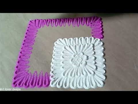 Small rangoli design using pen 🖊️ and rangoli dot.. rangoli art for beginners and festive..