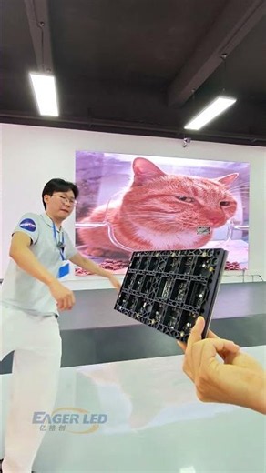 My colleague walked right up and delivered a kick. #ledscreen #leddisplay #ledwall #ledmodule