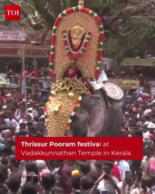 #Kerala Thechikottukavu Ramachandran, also known as "Raman," a renowned Indian elephant, often referred to as Asia's tallest captive elephant joined the celebration of #ThrissurPooram festival held in Thrissur at the Vadakkunnathan Temple. | The Times of India