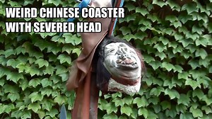 96K views · 923 reactions | The Chinese sure have some weird rides! This roller coaster includes a severed head and Santa Claus! WTF!!! | Theme Park Review | Facebook