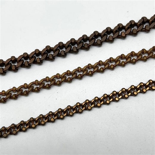 Machine Made Antique Brass Curb Chain – Vintage Style Jewelry Supply - Etsy