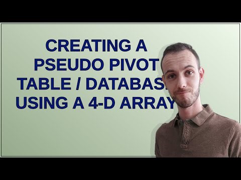 Codereview: Creating a pseudo Pivot Table / Database using a 4-D array