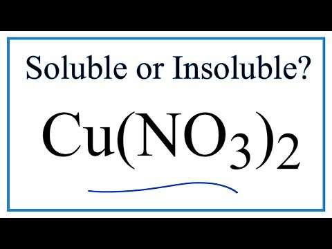 Is Cu(NO3)2 Soluble or Insoluble in Water?