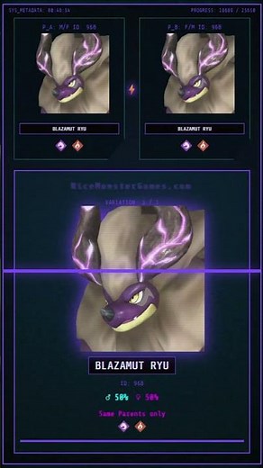 BLAZAMUT RYU No BREEDING Options