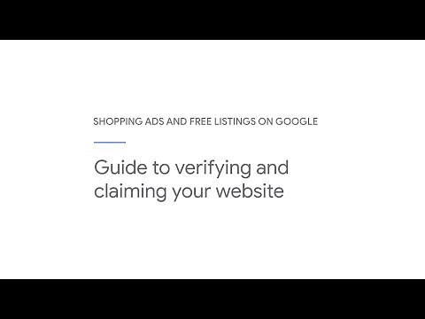 Guide to Shopping ads on Google: Verifying and claiming your website