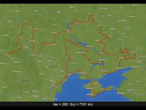 GA — Ukraine TSP: Genetic Algorithm
