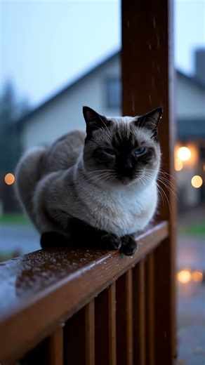 Cozy Cat on a Rainy Autumn Morning | ASMR Comfort & City Calm