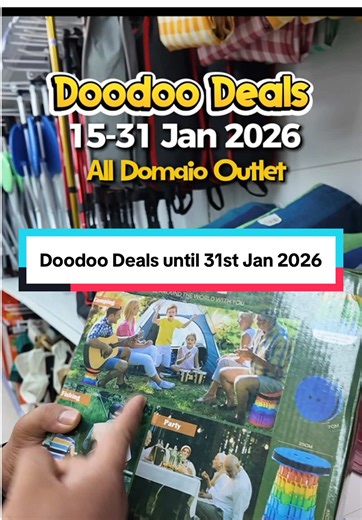 Doodoo deals di Domaio bermula 15 sehingga 31 Jan 2026 di seluruh Domaio di Johor dan juga di Sabah! Nak cari barang? Cari je di Domaio, macam macam ada #Domaio #foryou #fyp #viral #trending