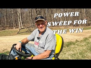 Using a Power Broom for Spring Cleaning the Yard