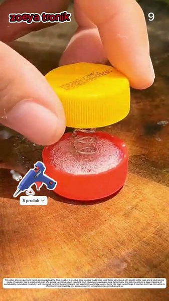 DIY Door Stopper Crafting: How Glue Gun Transforms Plastic Caps Into Functional Stoppers