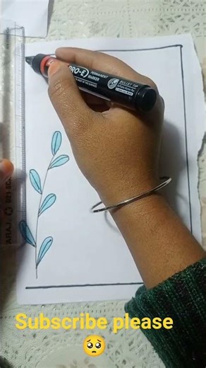 Border Design Simple And Easy #art #shorts #youtubeshorts