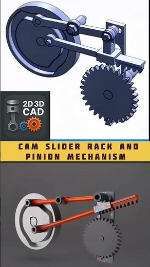 Cam Slider & Rack and Pinion Mechanism Explained 🤯 | Mechanical Engineering Animation #mechanism #